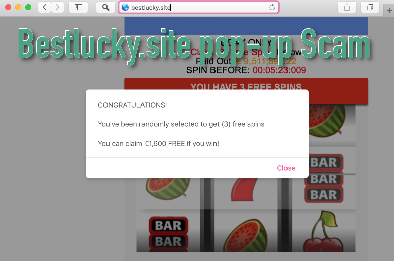 Bestlucky.site pop-up Scam removal