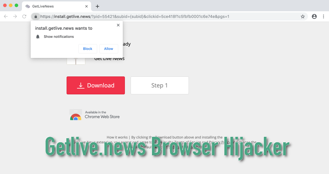 Getlive.news Browser Hijacker removal