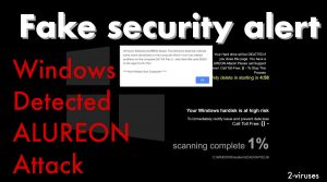 "Windows Detected Alureon Attack" warning