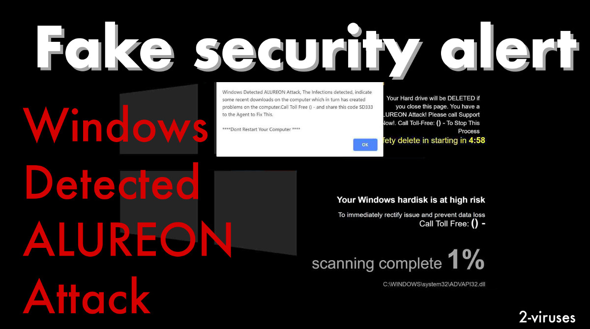Windows-Detected-ALUREON-Attack Fake security warning