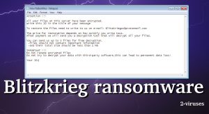 Blitzkrieg Ransomware