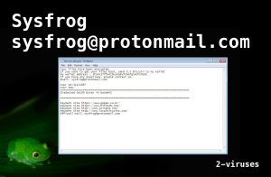 Sysfrog Ransomware