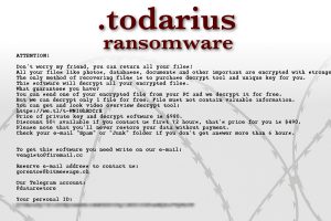 Todarius Ransomware