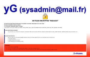 yG sysadmin@mail.fr Ransomware