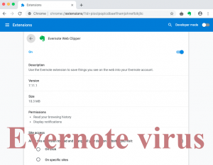 Evernote virus