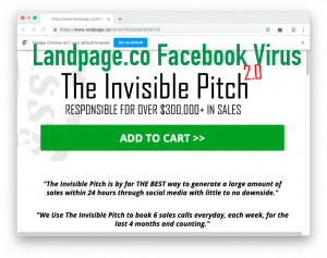 Landpage.co Facebook Virus