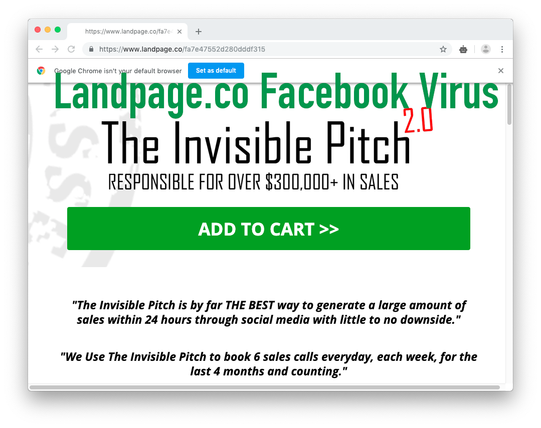 Landpage.co Facebook Virus removal