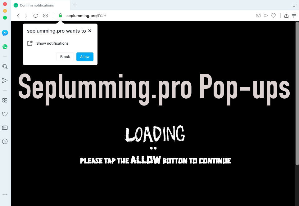 Seplumming.pro Pop-ups removal