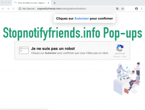 Stopnotifyfriends.info Pop-ups