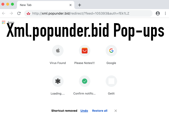 Xml.popunder.bid Pop-ups removal