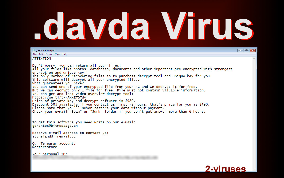davda virus ransom note