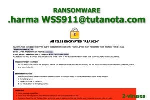 Harma ransomware