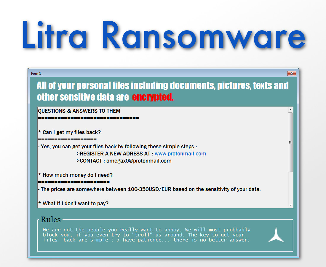 litra ransomware screenshot
