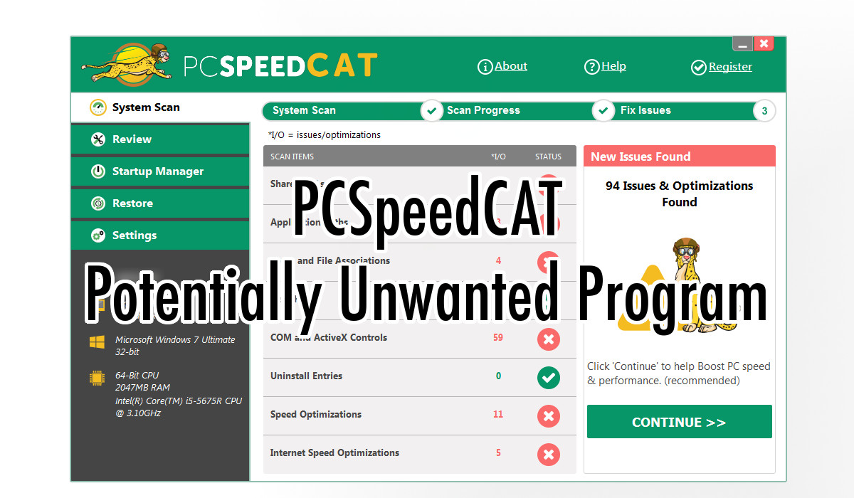 pcspeedcat screenshot