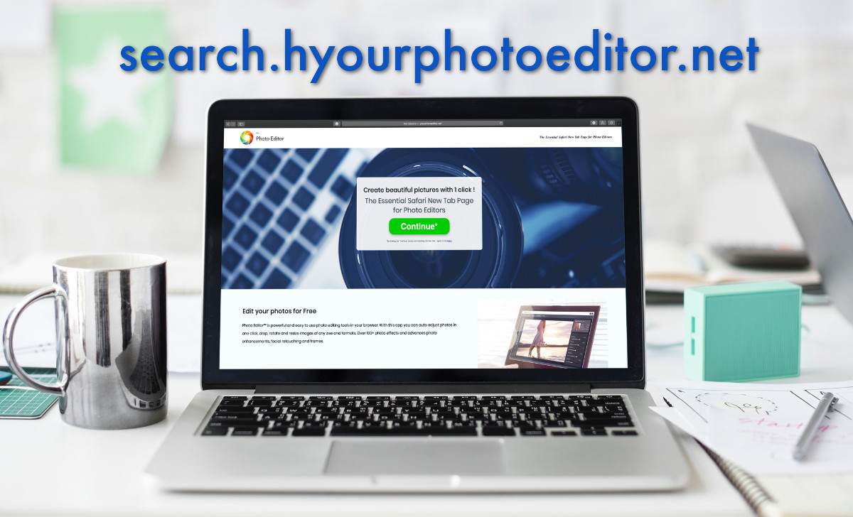 your photo editor installation page screenshot