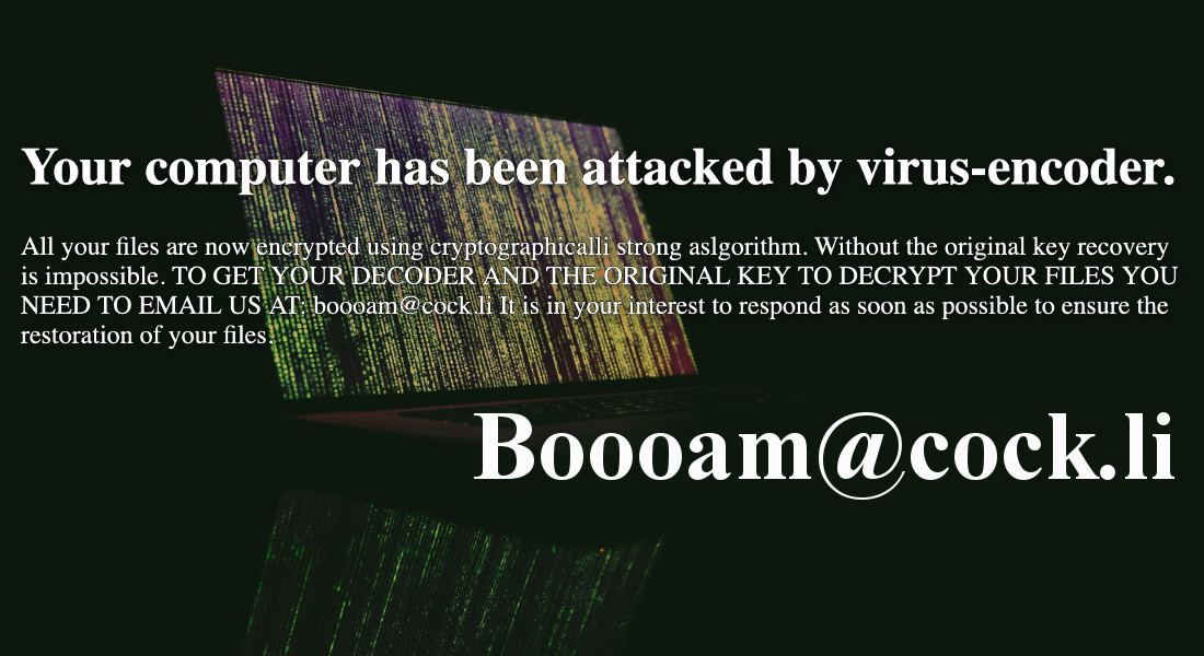 Boooam ransom note