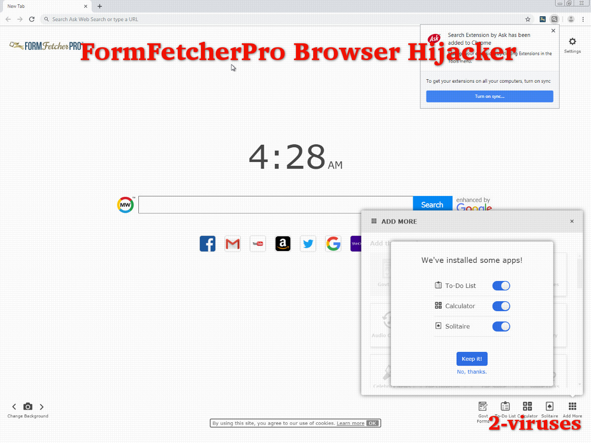 FormFetcherPro new tab screenshot