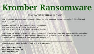 Kromber Ransomware