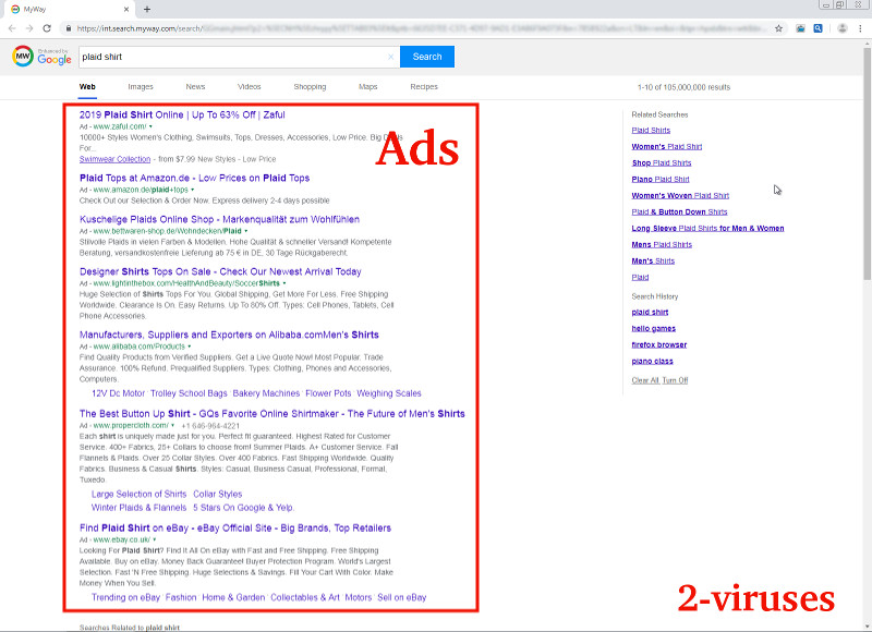 myway search results ads