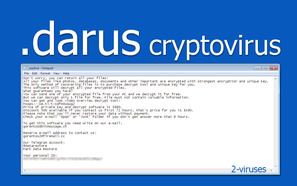 darus cryptovirus, darus ransom note