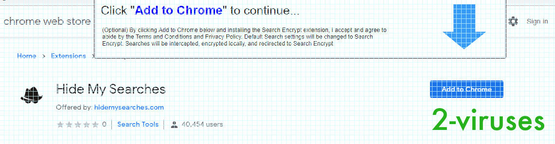 hide my searches installation screenshot