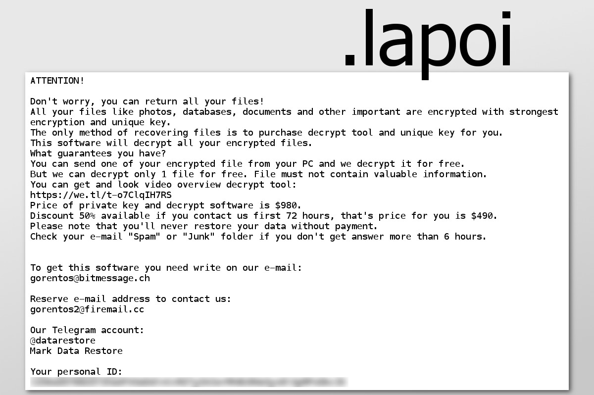 lapoi ransom note text, .lapoi