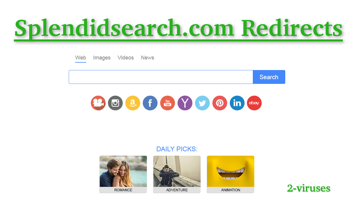 splendidsearch.com redirects, splendidsearch.com new tab screenshot