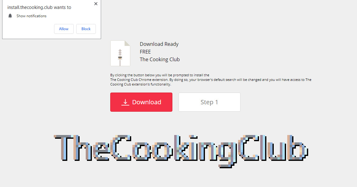 thecookingclub download page screenshot