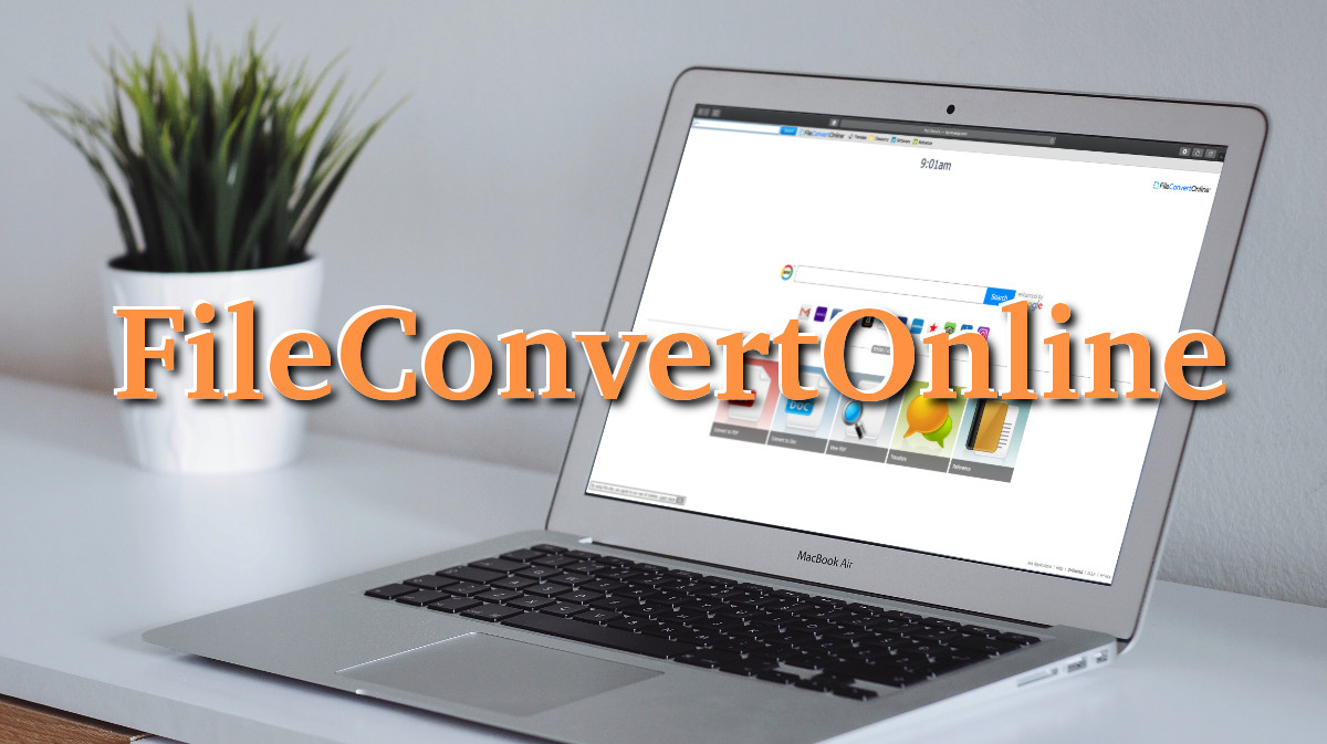 FileConvertOnline, screenshot of the new tab page