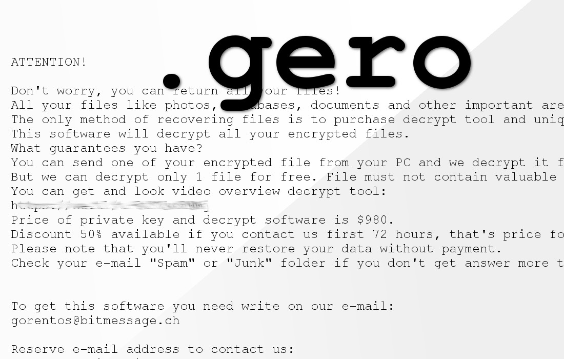 .gero, the text of the ransom note