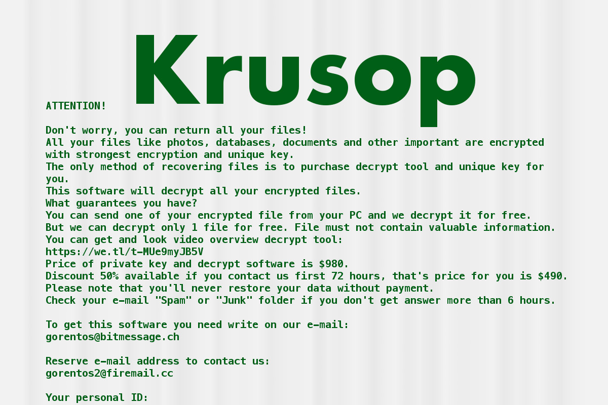 Krusop ransom note
