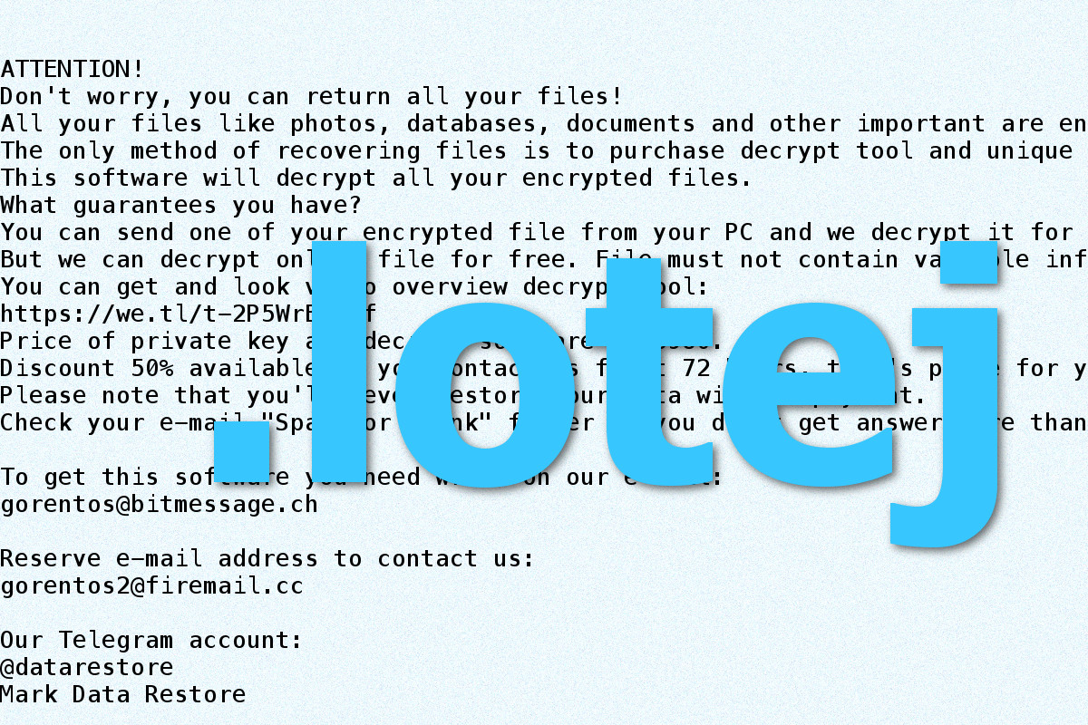 .lotej, ransom note text