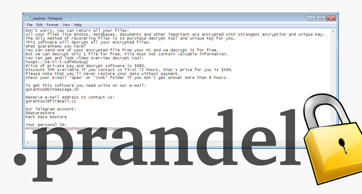 .prandel, ransom note