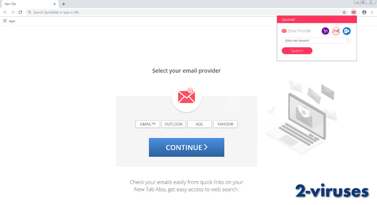 QuickMail installation page