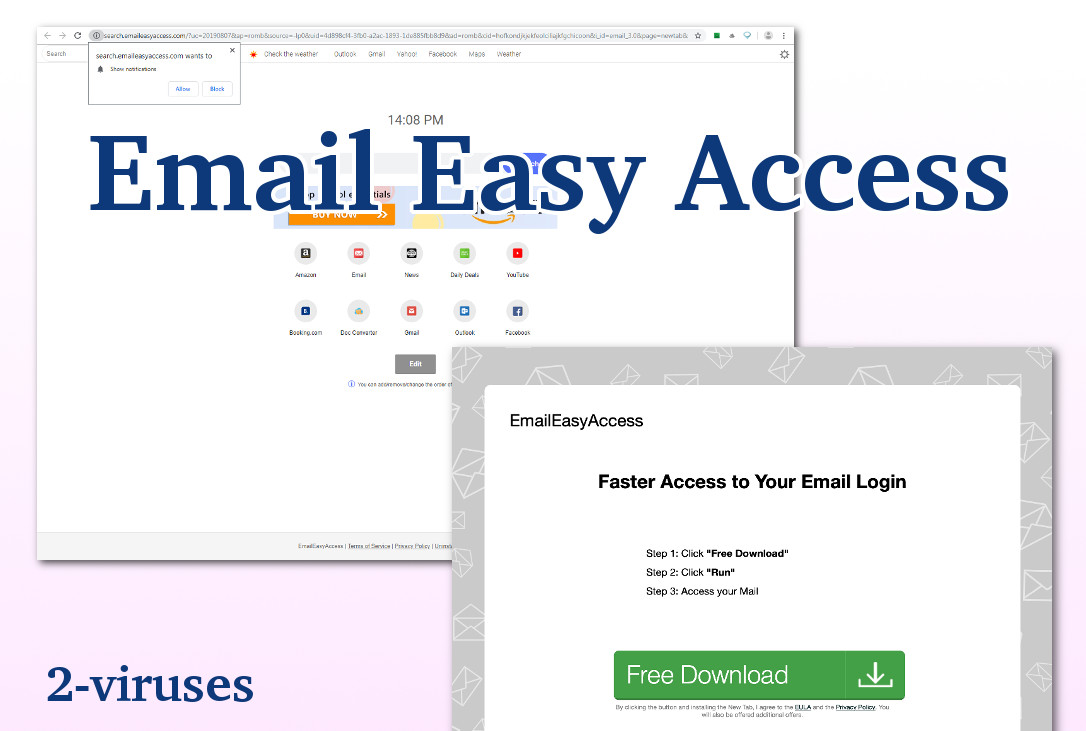 emaileasyaccess.com screenshots, "Email Easy Access"