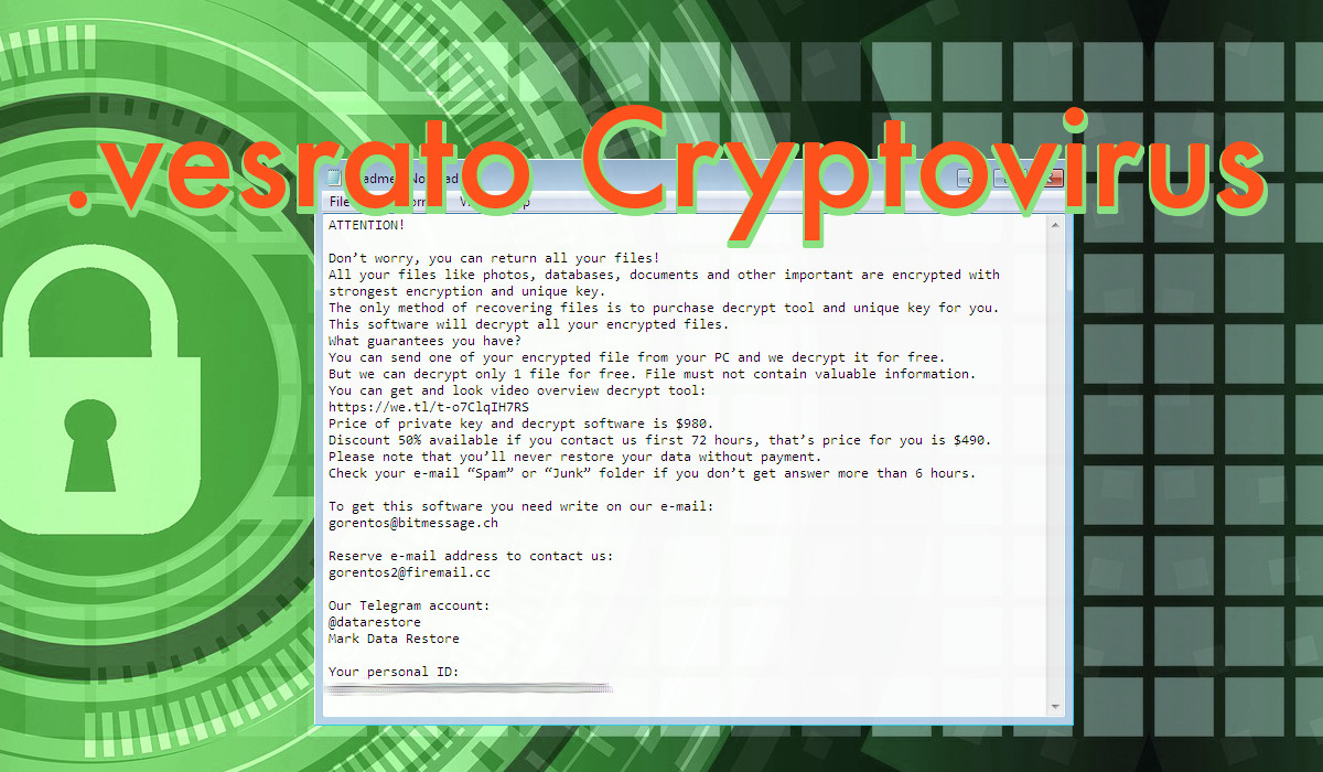 .vesrato cryptovirus, _readme screenshot