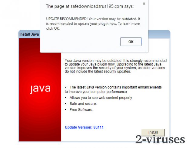 “Java Update Recommended” Scam – How to remove – Dedicated 2-viruses.com