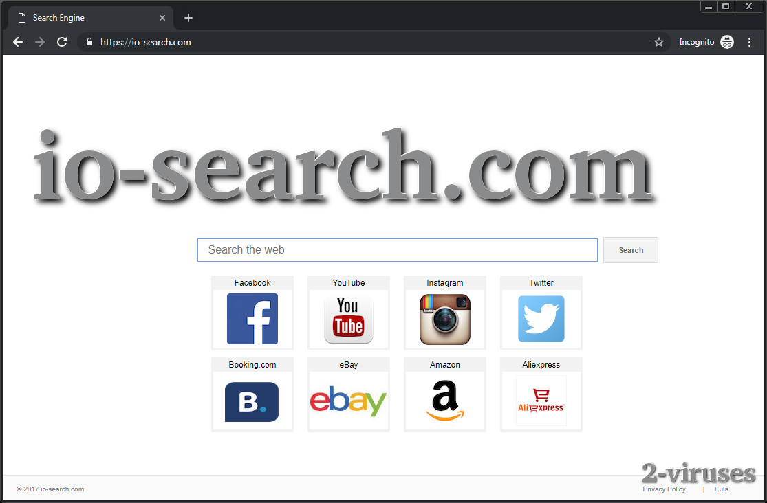 "io-search.com", main page screenshot