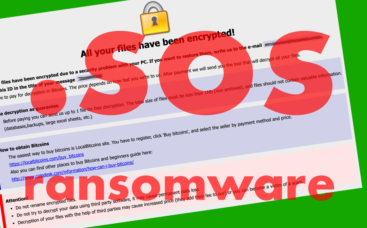 .sos ransomware, the ransom note