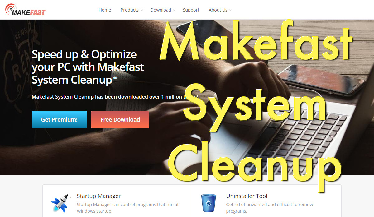 "Makefast System Cleanup", Makefast.us screenshot