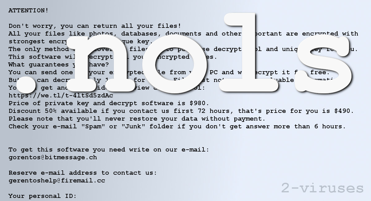 ".nols", the ransom note text