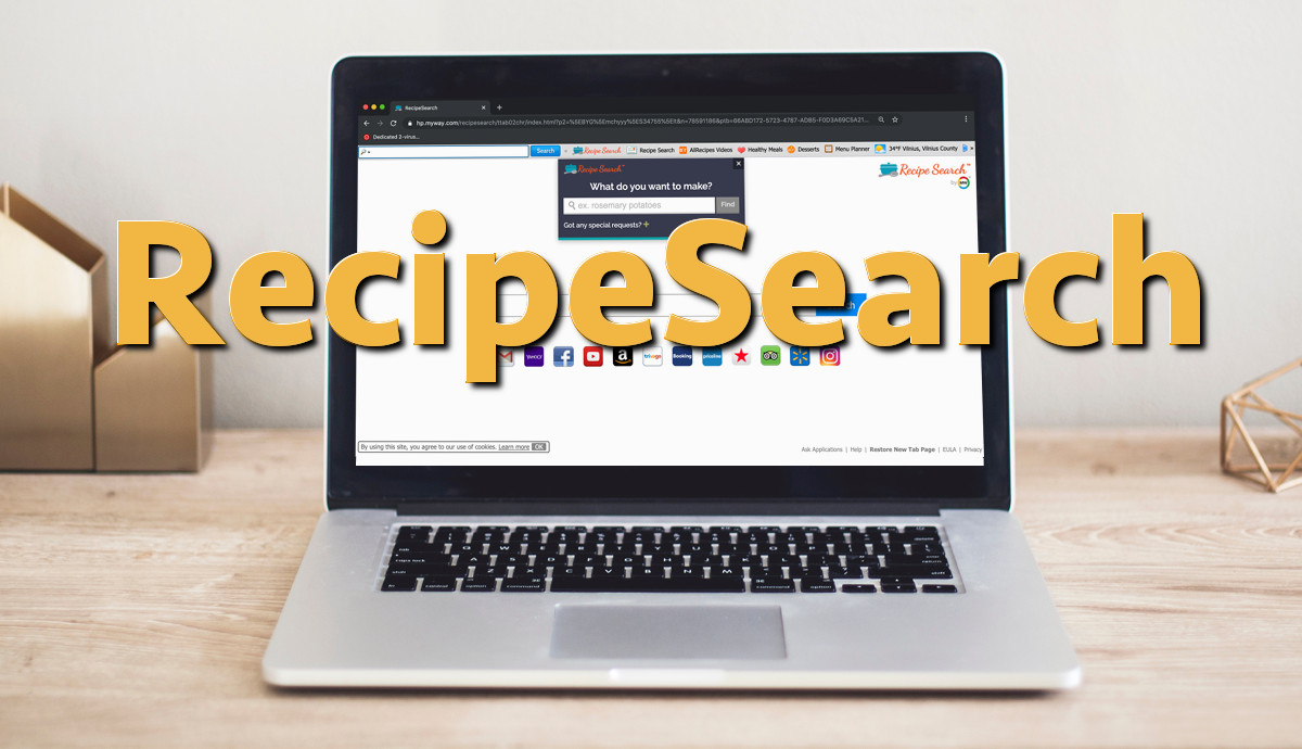 "RecipeSearch", the new tab page of this extension