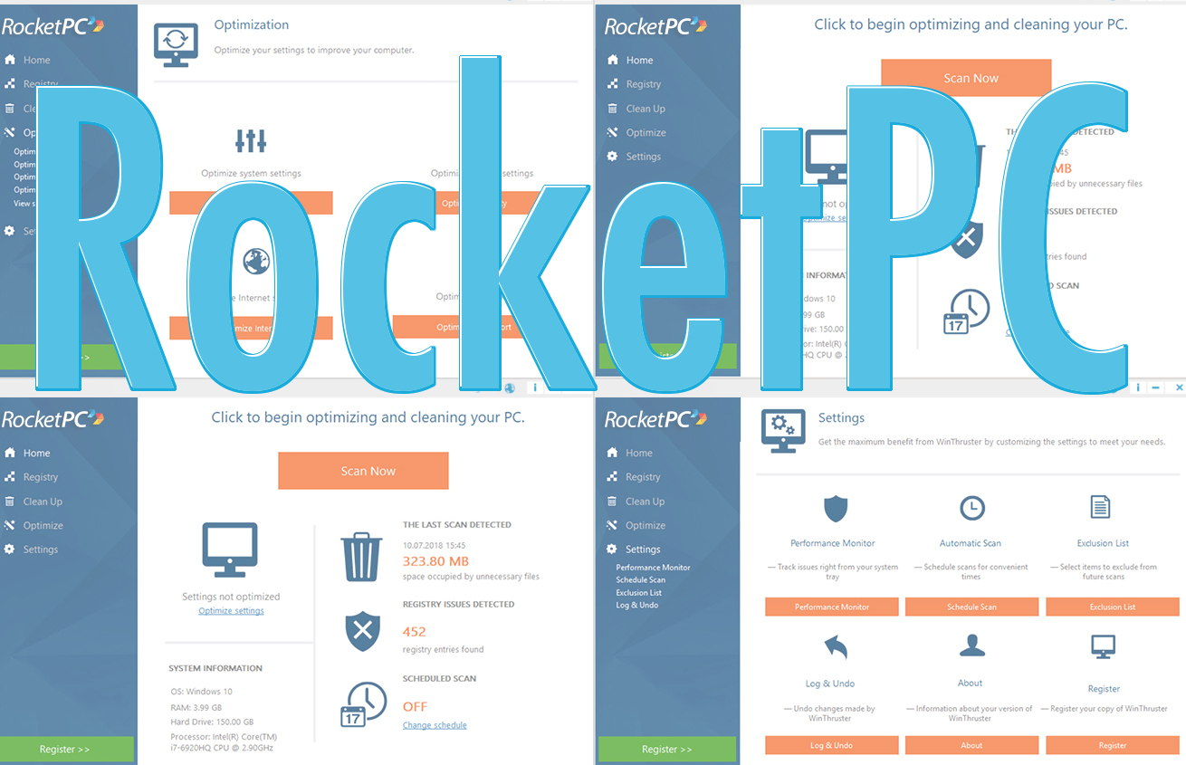 RocketPC - a bunch of screenshots