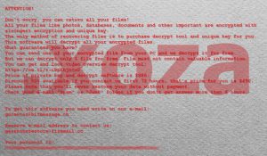 Xoza File Extension Virus