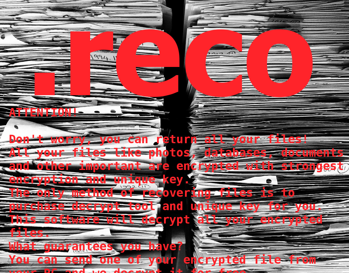 ".reco" and some of the ransom note text