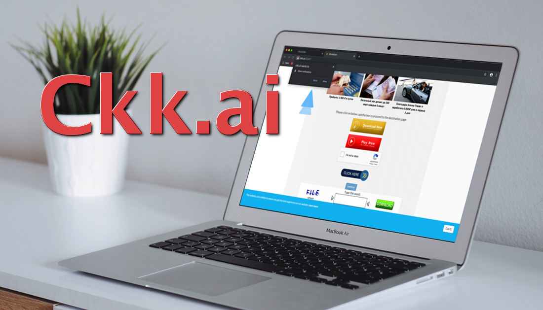 "Ckk.ai", the page screenshot