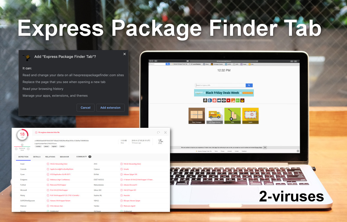 Express package finder tab dedicated 2 viruses