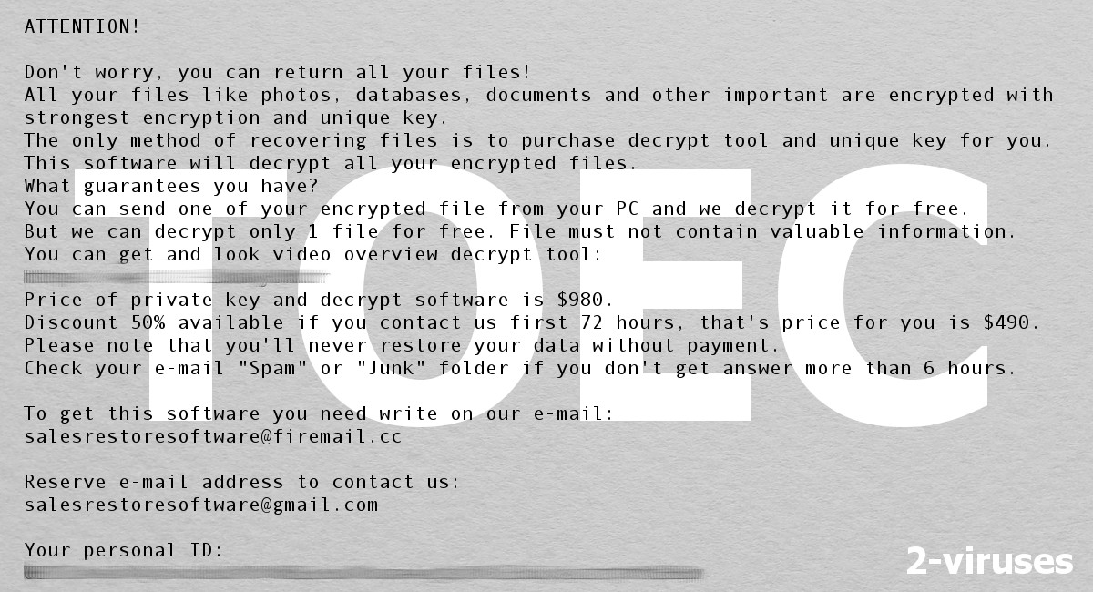 "Toec", ransom note text