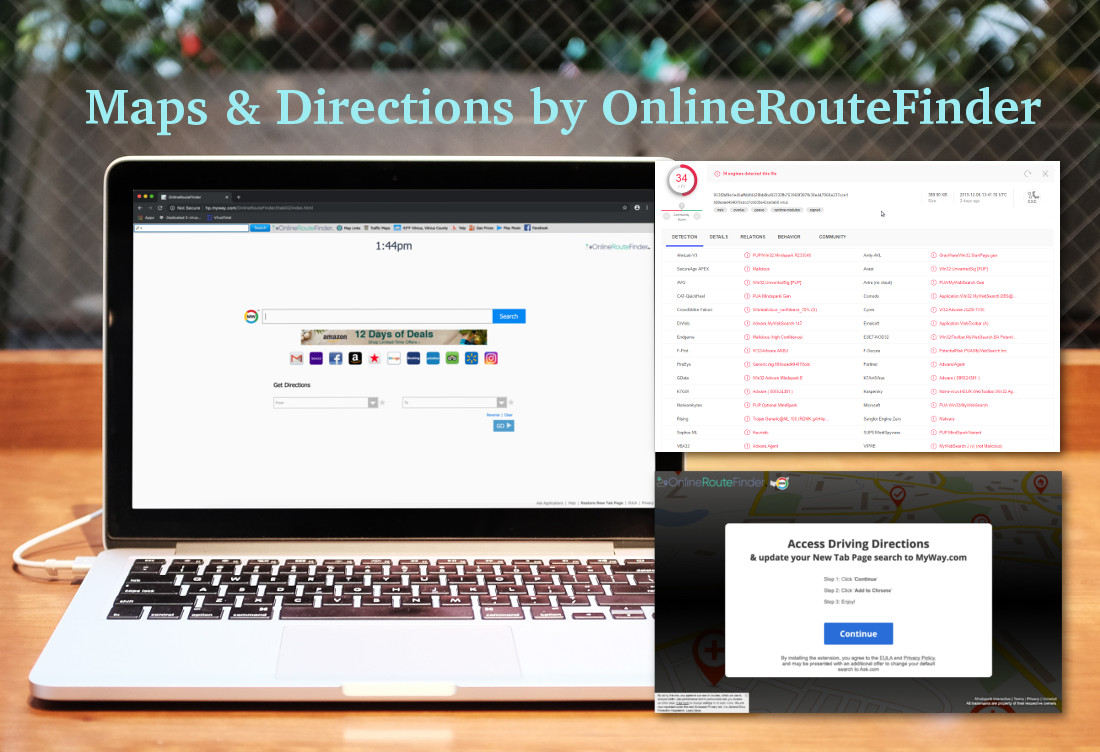 "Maps & Directions by OnlineRouteFinder"