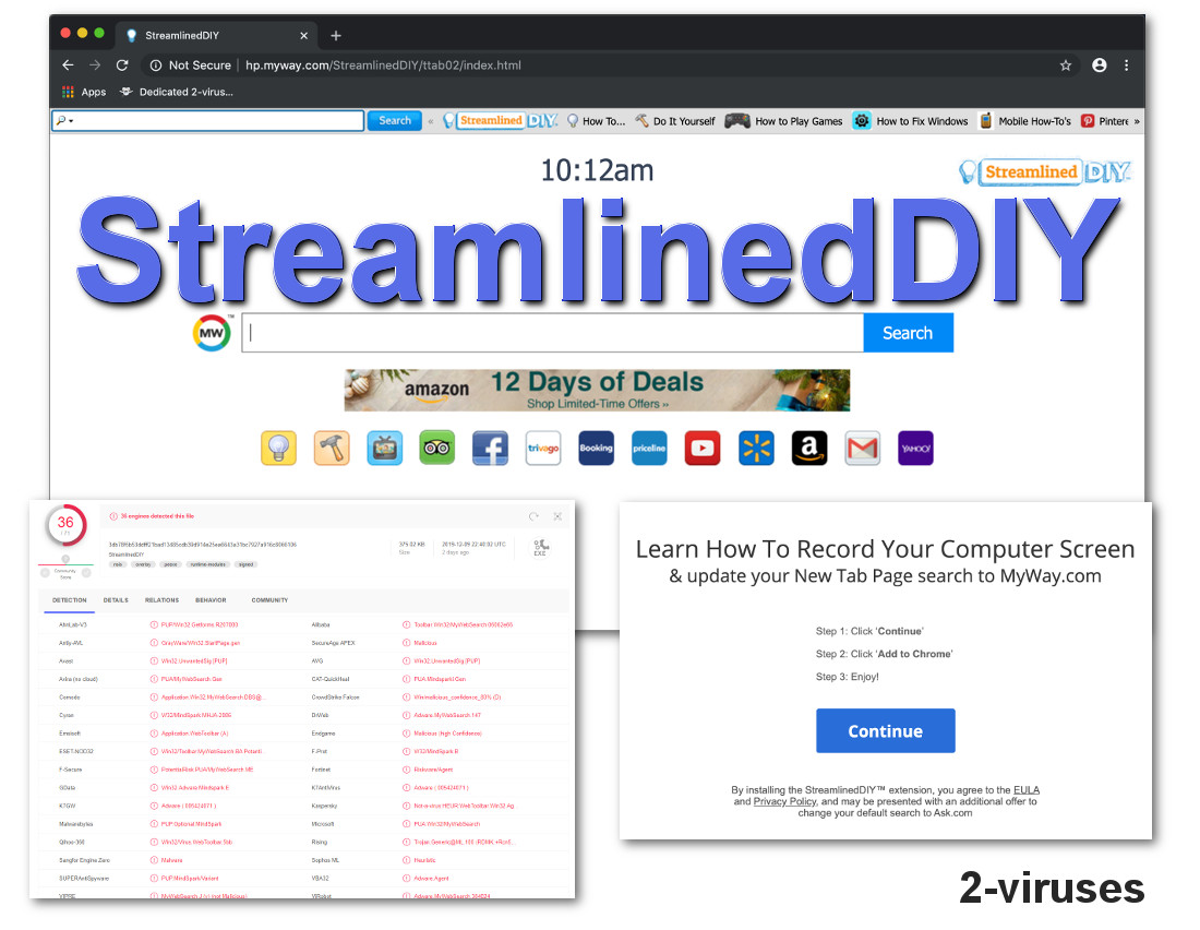 "StreamlinedDIY", 36 VirusTotal detections